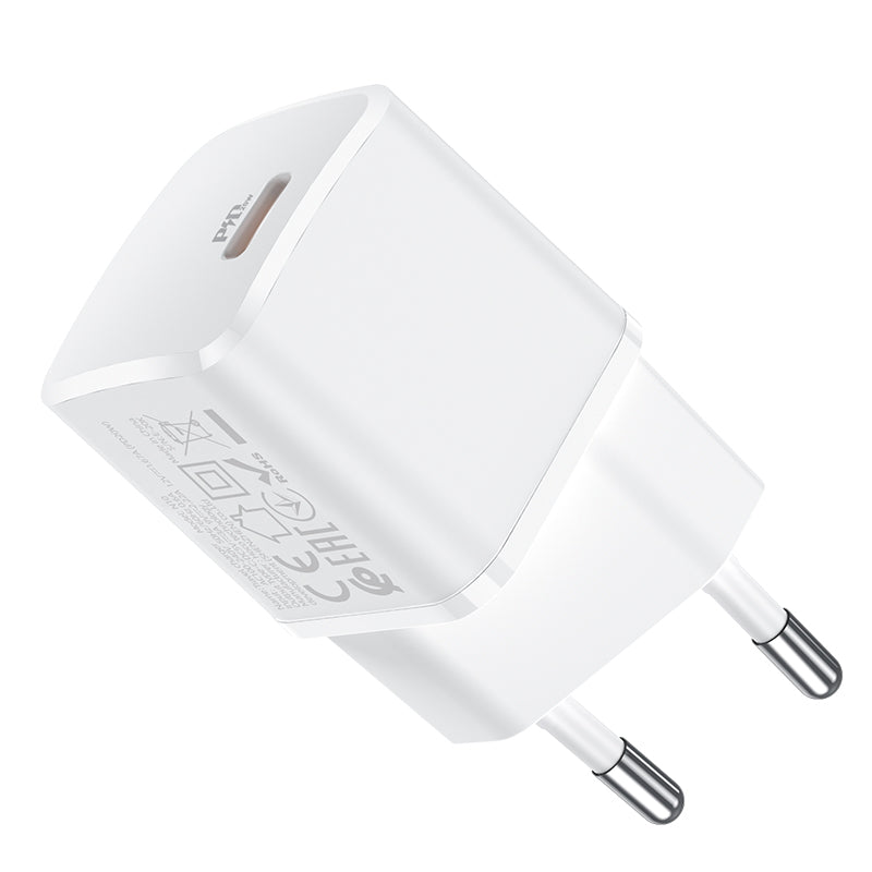 Sieťová nabíjačka HOCO N10, 20 W, 3A, 1 x USB-C, biela