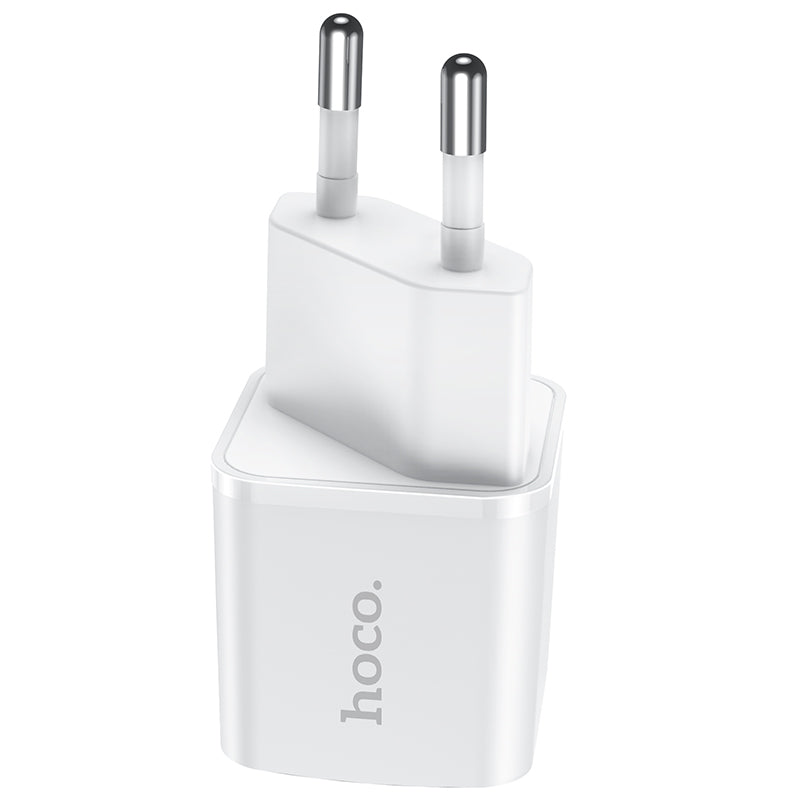 Sieťová nabíjačka HOCO N10, 20 W, 3A, 1 x USB-C, biela