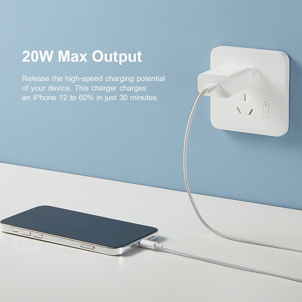 Sieťová nabíjačka Xiaomi, 20 W, 3A, 1 x USB-C, biela BHR4927GL