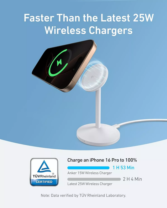 Bezdrôtová nabíjačka Anker MagGo Stand, 15W, 1.67A, Biela A25X1H21