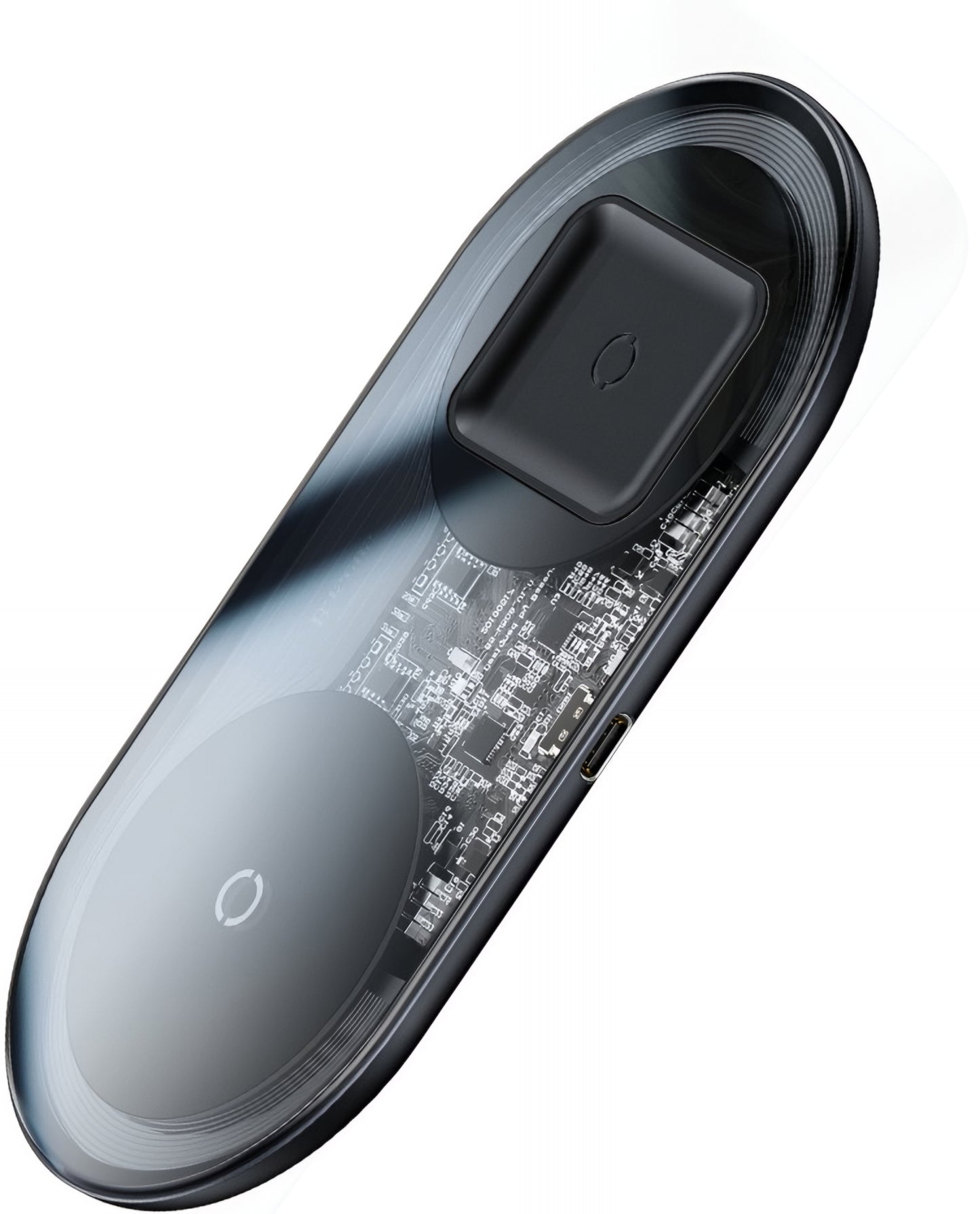 Bezdrôtová nabíjačka Baseus Simple 2in1, 15W, 1.67A, Transparentná WXJK-A01