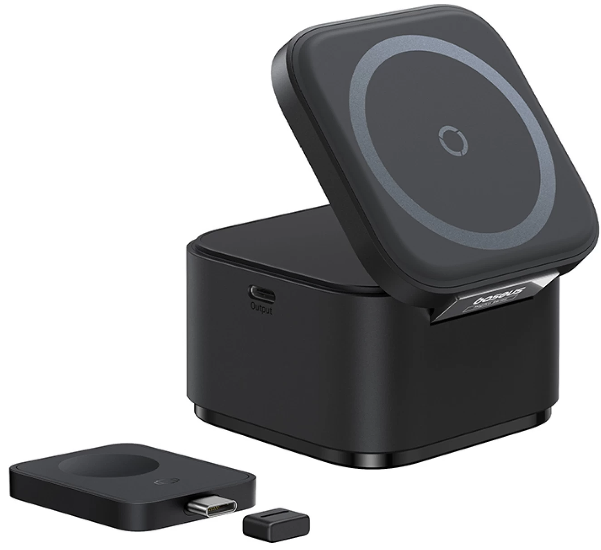 Bezdrôtová sieťová nabíjačka Baseus MagPro 3 v 1 USB-C, 25 W, 1 × USB-C, čierna P10264100123-01