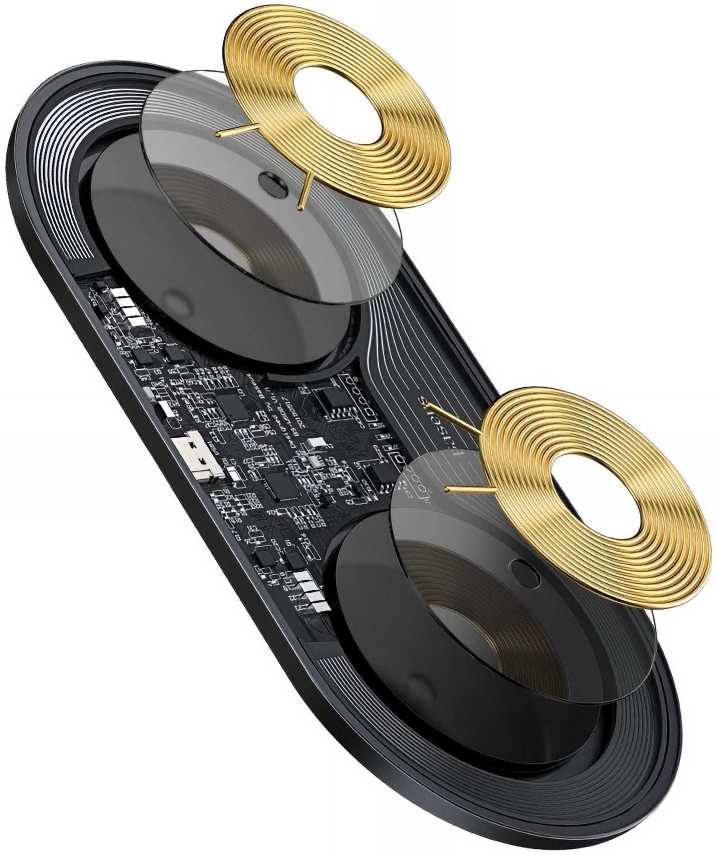 Bezdrôtová nabíjačka Baseus Simple 2in1, 15W, 1.67A, Transparentná WXJK-A01