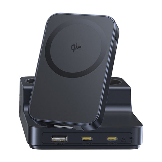 Nabíjačka Stanica Baseus Nomos ND11 QI 6in1, 67W, 3.35A, 1 x USB-A - 2 x USB-C - 2 x Schuko, Čierna P80015804213-00