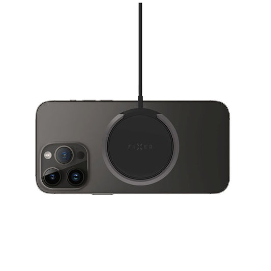 Bezdrôtová sieťová nabíjačka Fixed Ring, 15W, 1.67A, Čierna