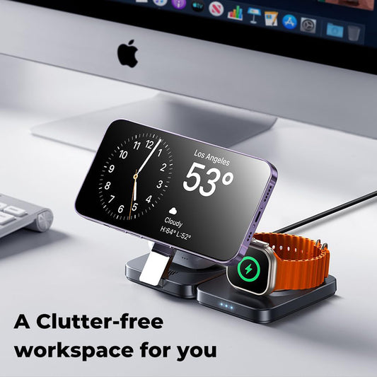 Bezdrôtová sieťová nabíjačka Lisen W103 3v1, 7.5W, 1.1A, Čierna YL0324090008