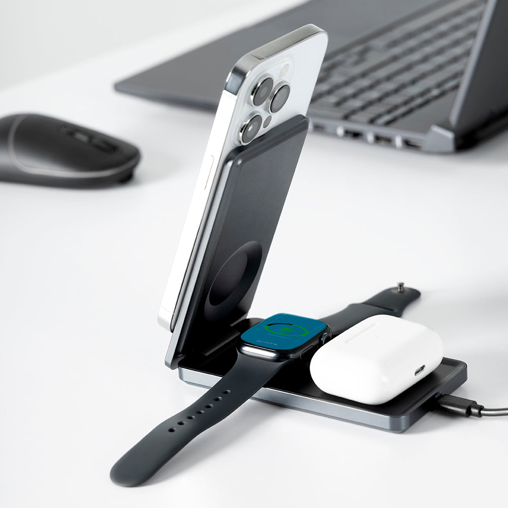 Bezdrôtová nabíjačka Proove Metal Edge 3v1, 15W, 1.67A, Sivá WSME15010003