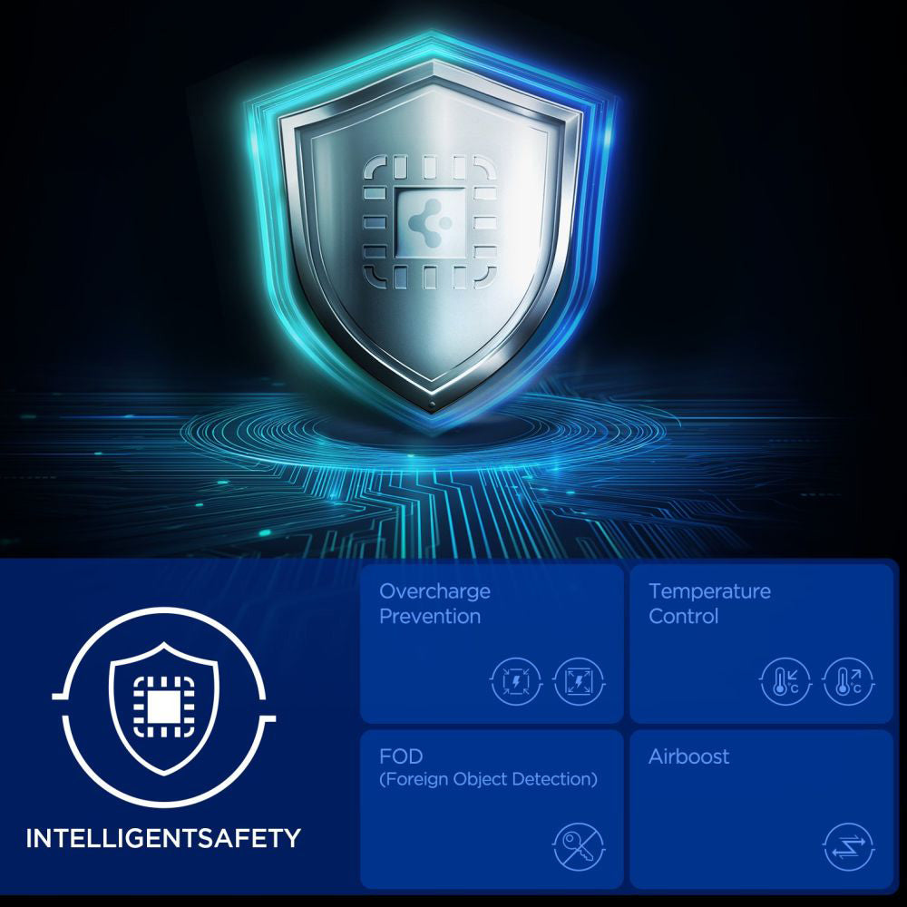 Bezdrôtová nabíjačka Spigen EF302MOQ 3v1, 25W, 1 x USB-C, Sivá