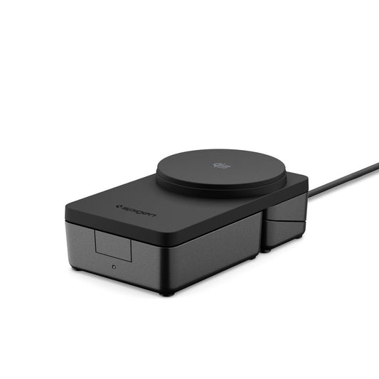 Bezdrôtová nabíjacia stanica Spigen EF323MQ Essential 3v1, 25W, Čierna ACH10398