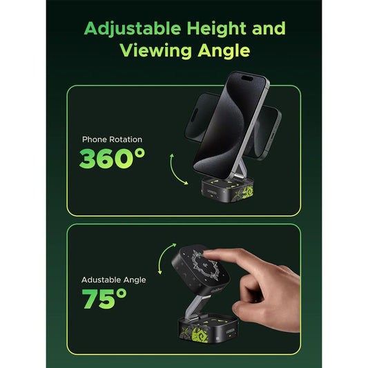 Bezdrôtová sieťová nabíjačka UGREEN Genshin Impact Ed.W702 2v1, 25W, 1.67A, 1 x USB-C, Čierna