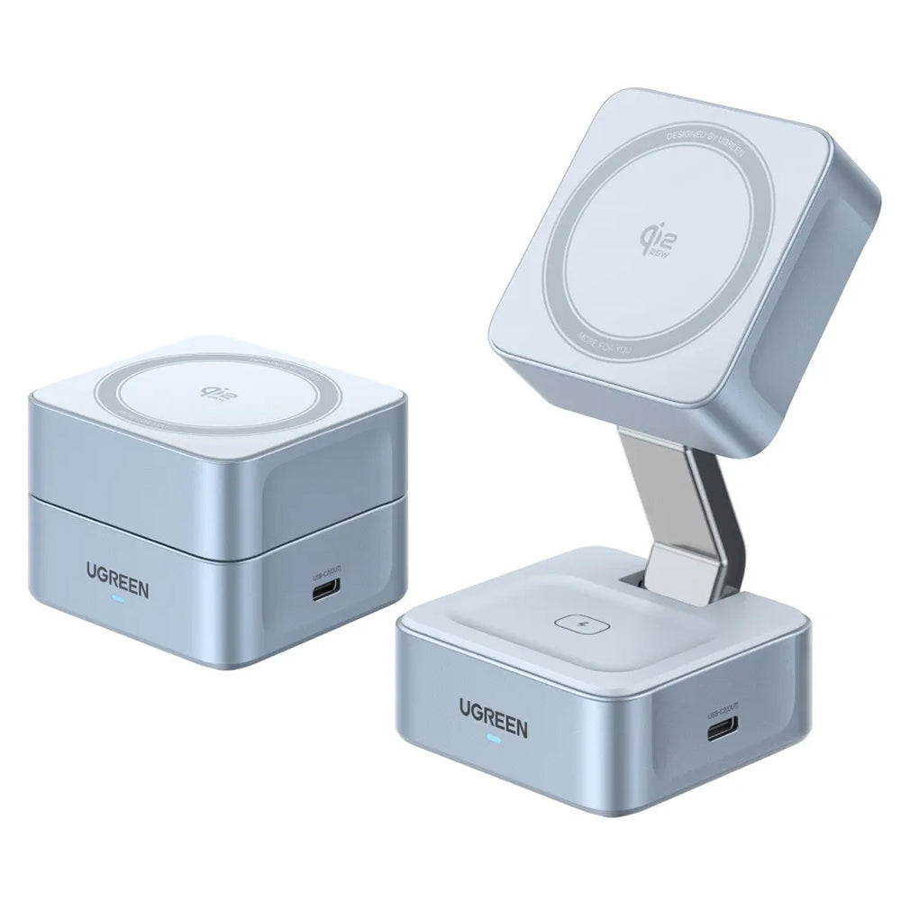 Bezdrôtová nabíjačka UGREEN W752 2v1, 35W, 3A, 1 x USB-C, Modrá