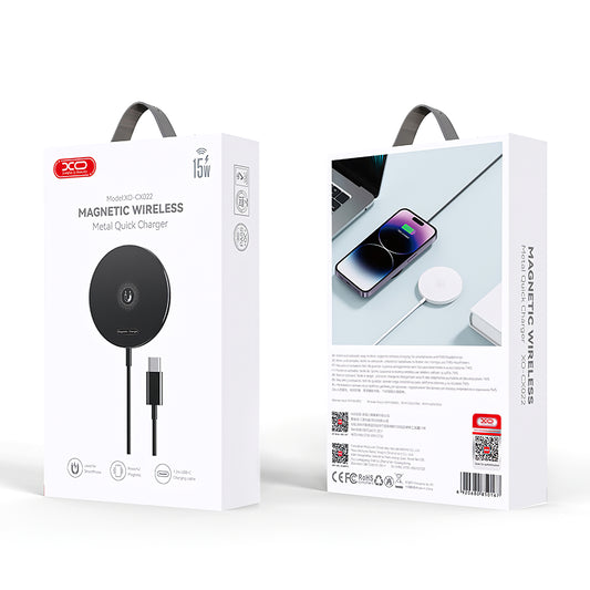 Bezdrôtová sieťová nabíjačka XO Design CX022, 15 W, 1,67 A, čierna