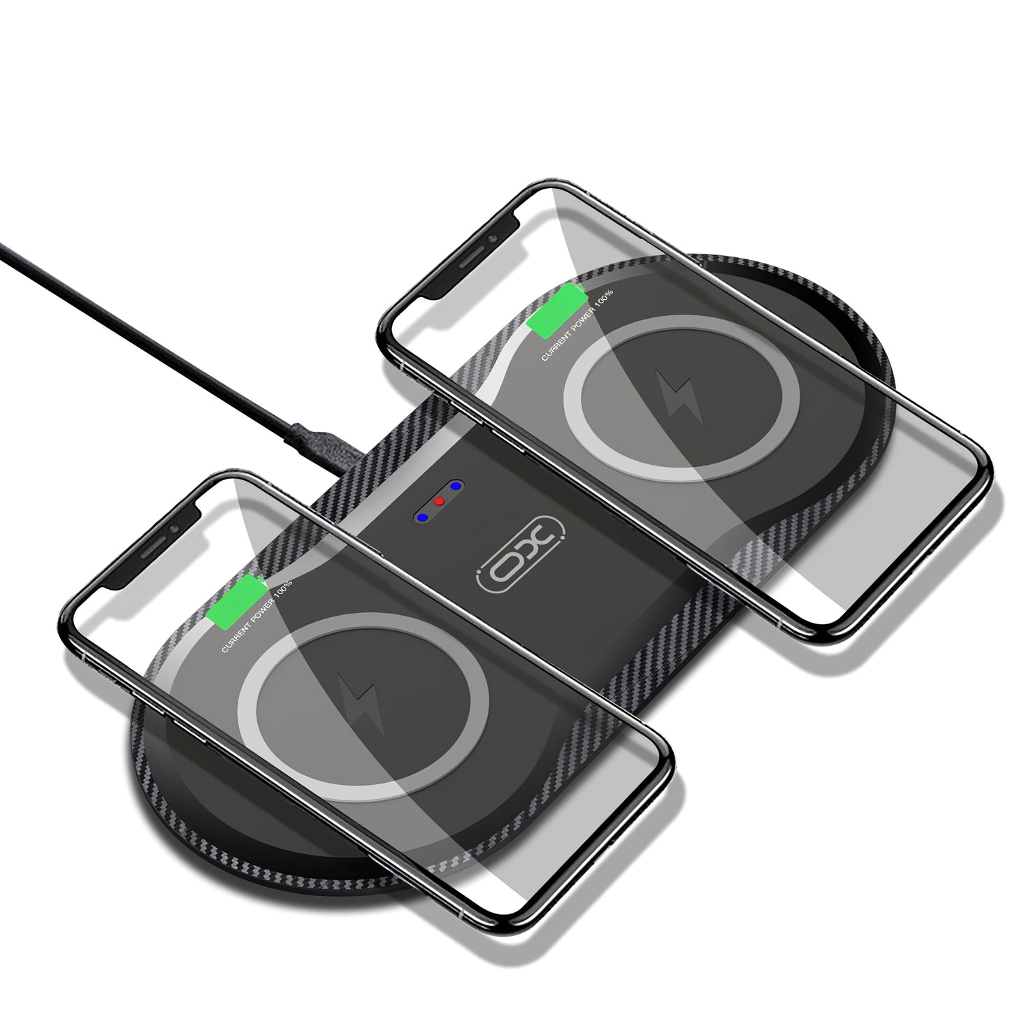 Bezdrôtová sieťová nabíjačka XO Design WX026, 20 W, 1,1 A, čierna