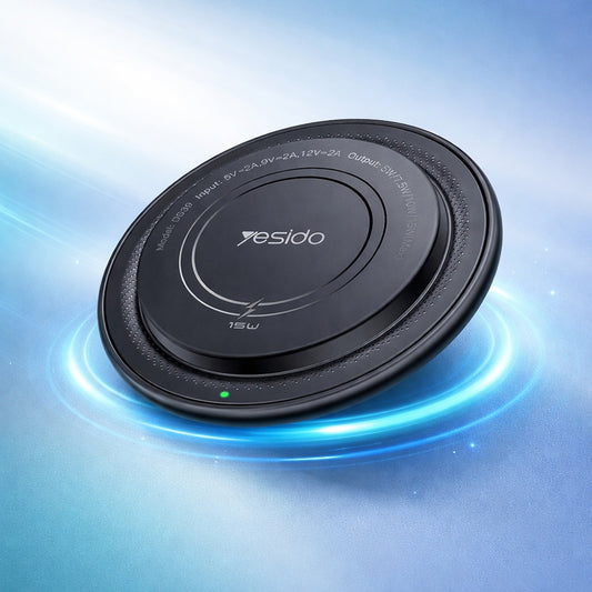 Bezdrôtová sieťová nabíjačka Yesido DS39, 15W, 1.67A, Čierna
