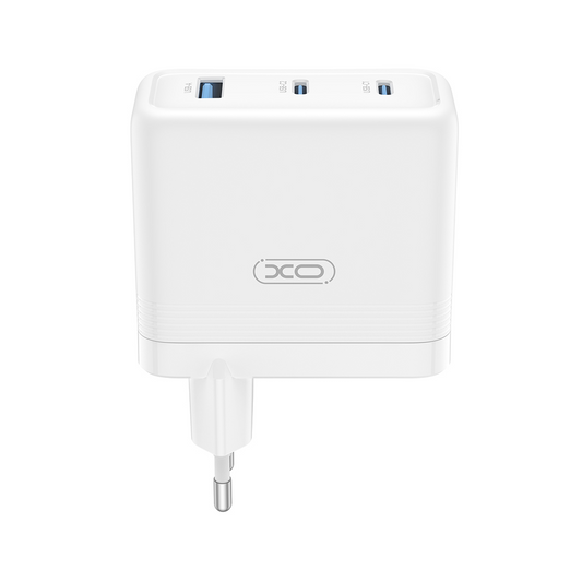 Sieťová nabíjačka XO Design CE35, 100W, 5A, 1 x USB-A - 2 x USB-C, Biela