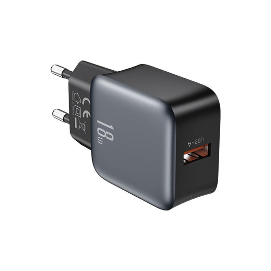 Sieťová nabíjačka XO Design L152, 18W, 3A, 1 x USB-A, Čierna