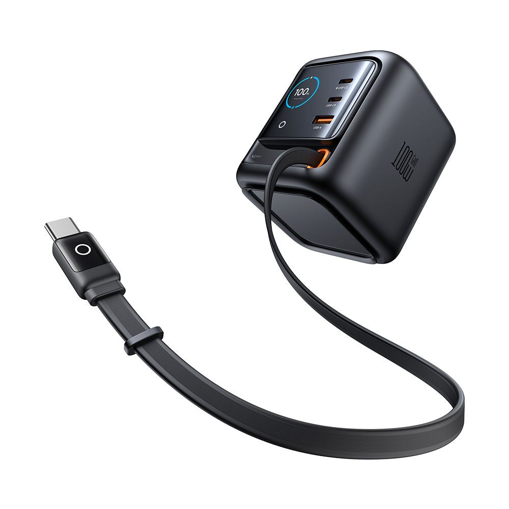 Nabíjačka Stanica s USB-C Káblom Mcdodo FreeGo CH-1391 Displej, 100W, 5A, 1 x USB-A - 2 x USB-C, Čierna