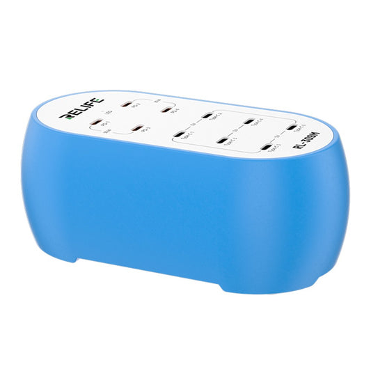 Nabíjačka stanice Relife RL-309M, 72W, 10 x USB-C, Modrá