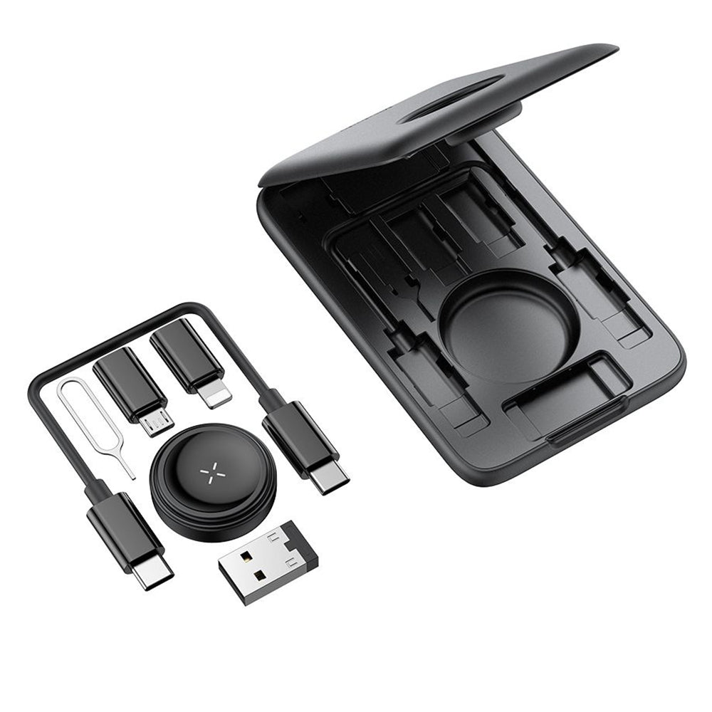 Bezdrôtová nabíjačka s organizérom McDodo CH-2440 8v1 pre Apple Watch Series, Čierna