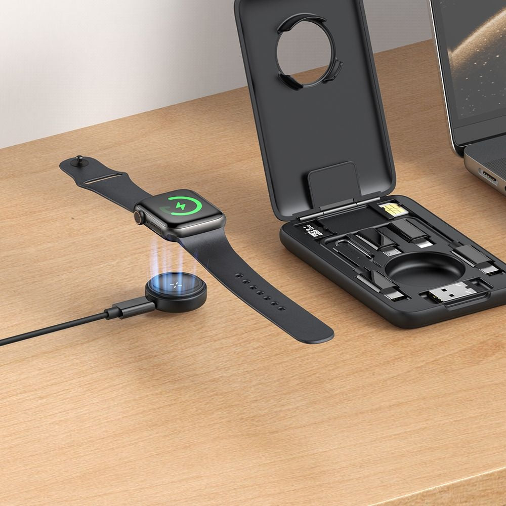 Bezdrôtová nabíjačka s organizérom McDodo CH-2440 8v1 pre Apple Watch Series, Čierna