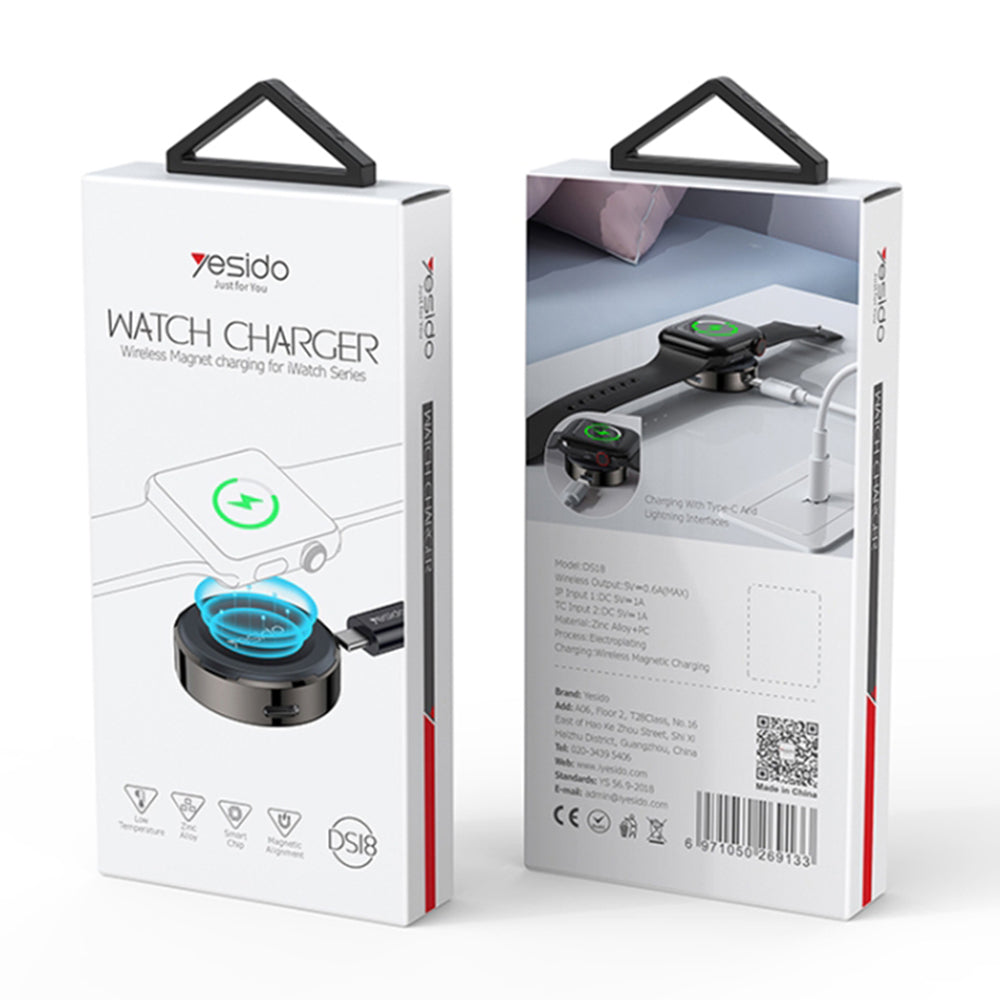 Bezdrôtová nabíjačka Yesido DS18 pre Apple Watch Series, Čierna