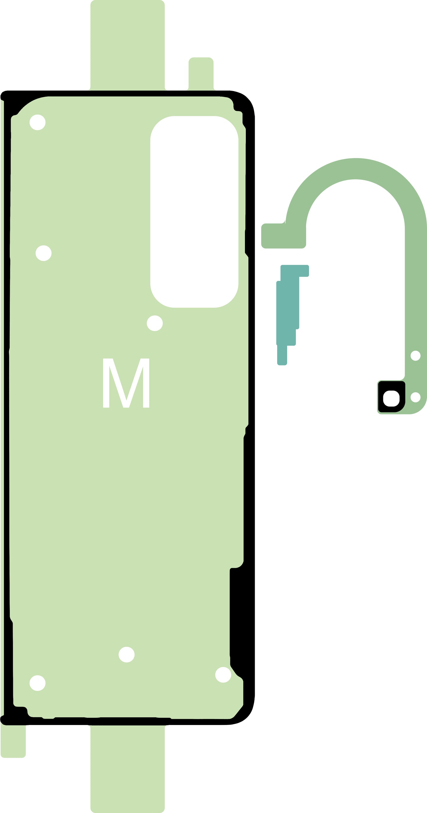 Kit Adhezívny Kryt Batérie Samsung Galaxy Z Fold4 F936, Service Pack GH82-29456A