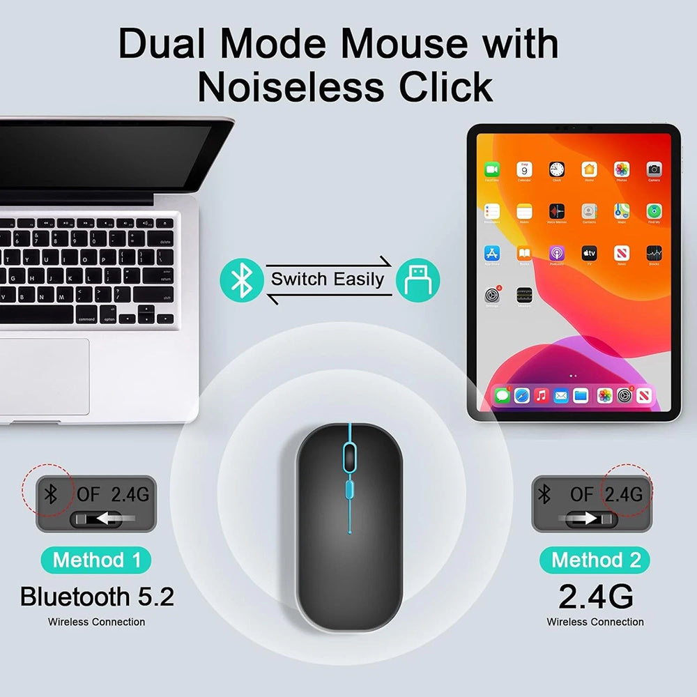 Bezdrôtová klávesnica a myš Techsuit AirCombo WKM1, BT / Wi-Fi, čierna