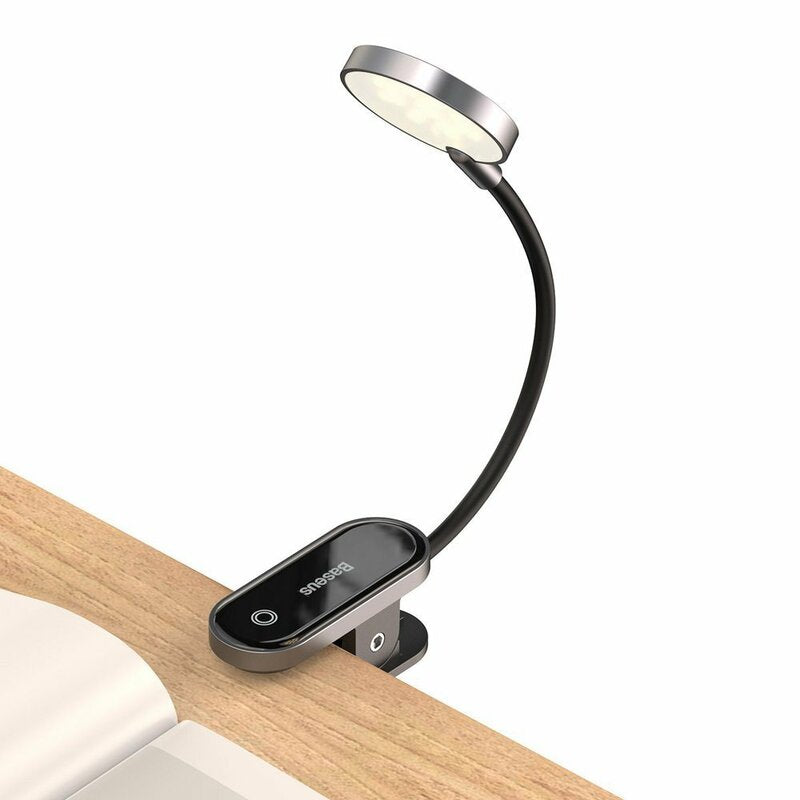 Ledová lampa na stôl Baseus Comfort Reading Mini Clip, sivá DGRAD-0G