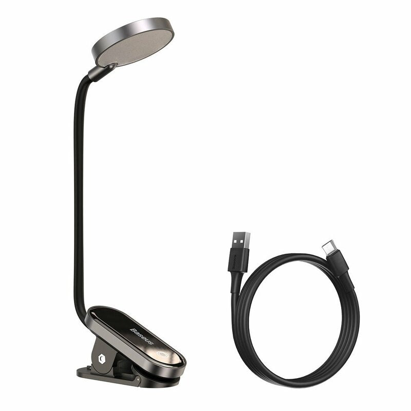 Ledová lampa na stôl Baseus Comfort Reading Mini Clip, sivá DGRAD-0G