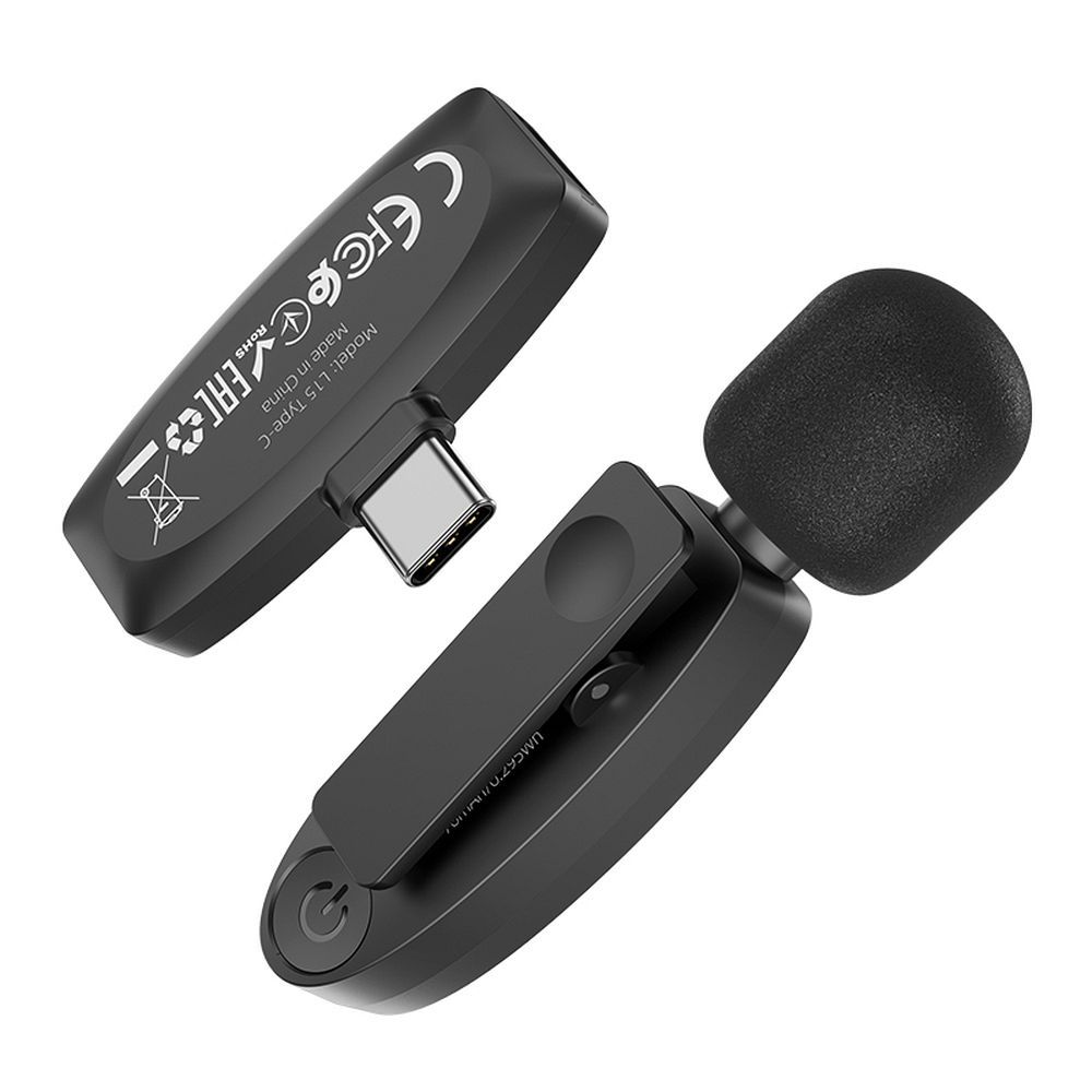 Lavaliera HOCO L15, USB-C, Čierna