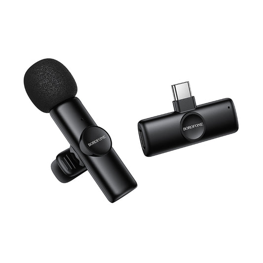 Lavalierový mikrofón Borofone BFK16 Winner, USB-C, čierny