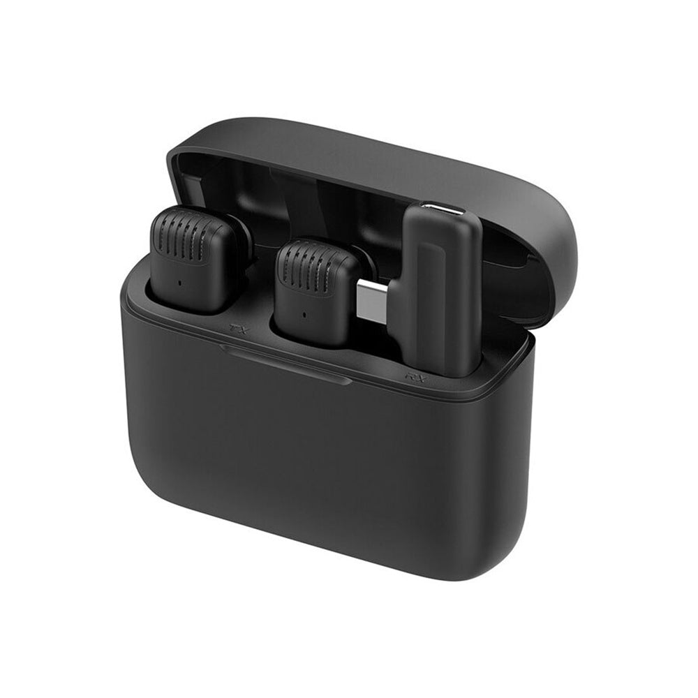 Lavaliera Techsuit LW4, USB-C, Sada 2 kusy, Čierna