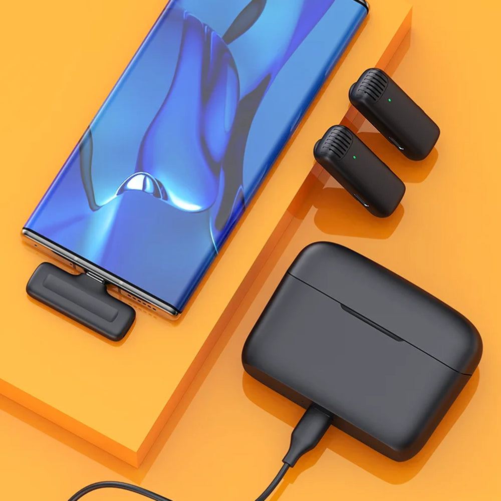 Lavaliera Techsuit LW4, USB-C, Sada 2 kusy, Čierna