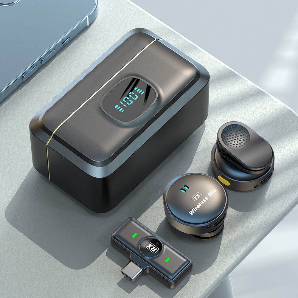 Lavaliera Techsuit LW5, USB-C, Sada 2 kusy, Čierna