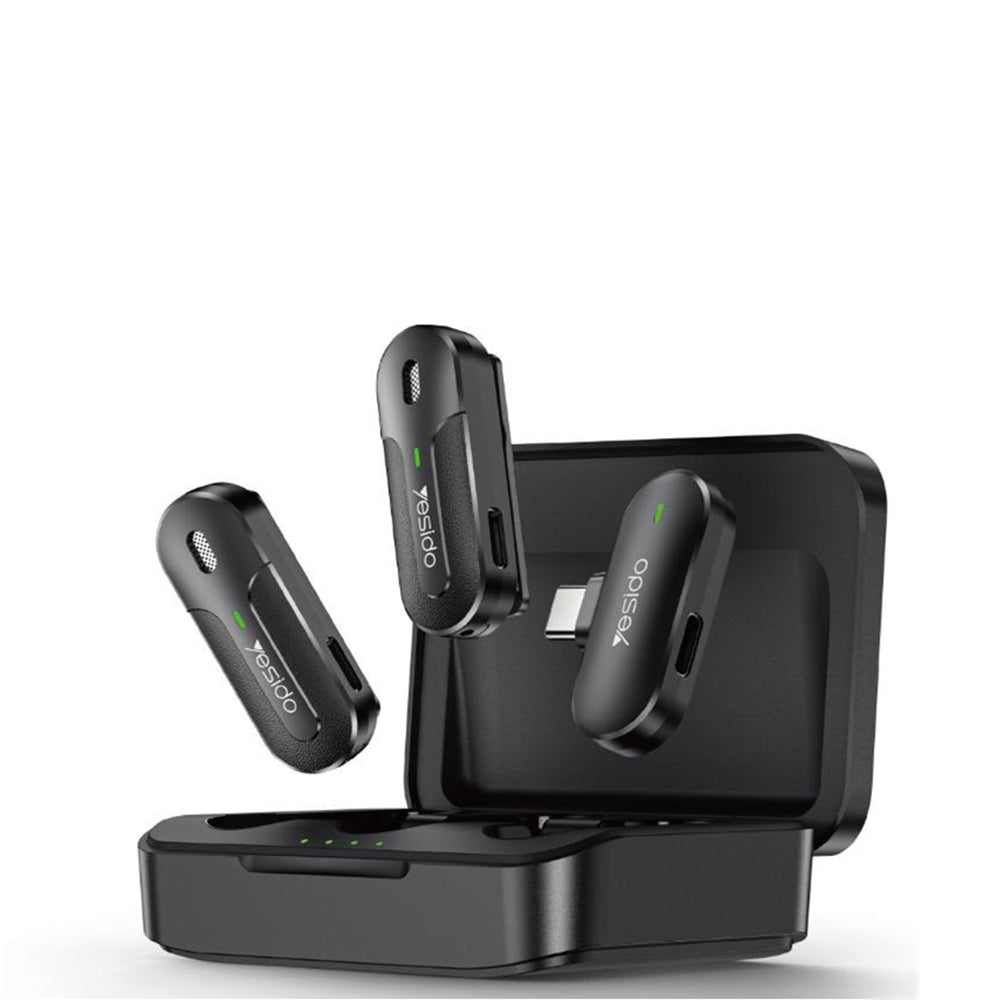 Lavaliera Yesido KR17, USB-C, Sada 2 kusy, Čierna