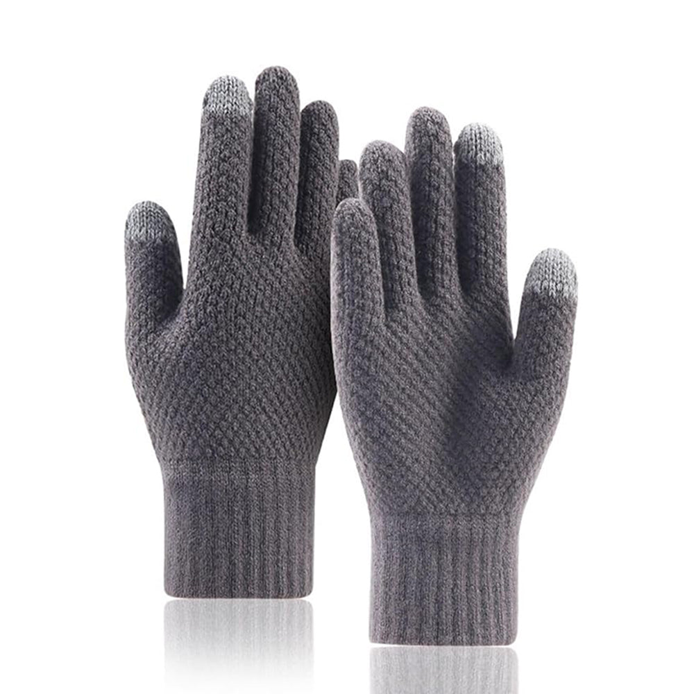 Pánske zimné dotykové rukavice Techsuit ST0013, veľkosť 22 cm, sivé