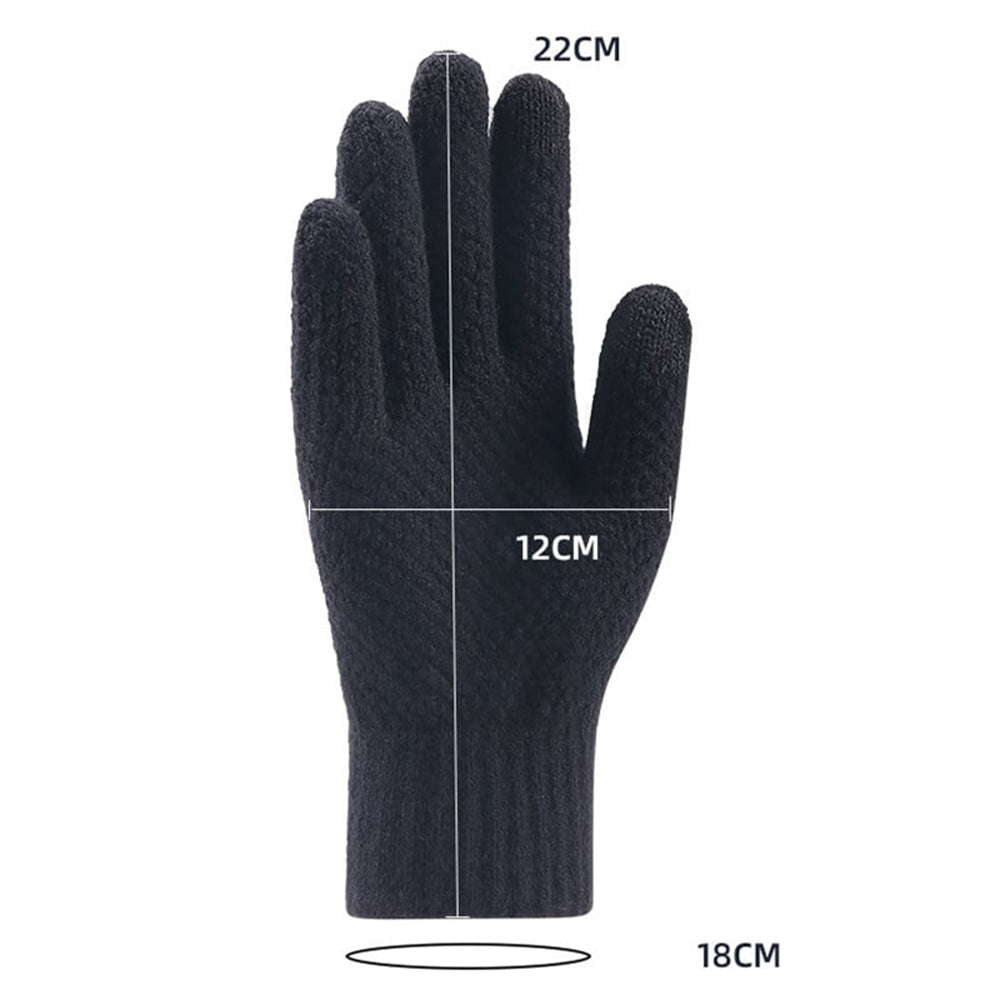 Pánske zimné dotykové rukavice Techsuit ST0013, veľkosť 22 cm, sivé