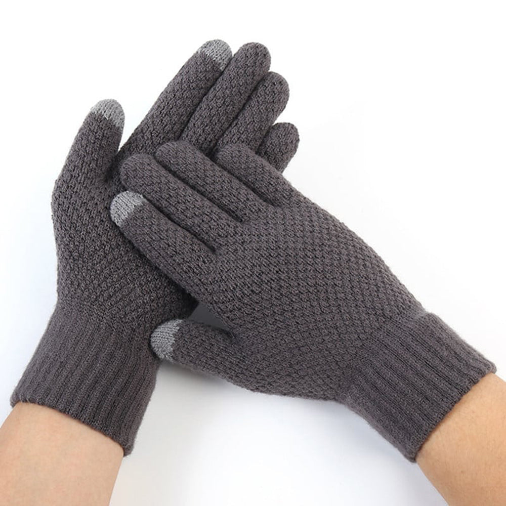 Pánske zimné dotykové rukavice Techsuit ST0013, veľkosť 22 cm, sivé
