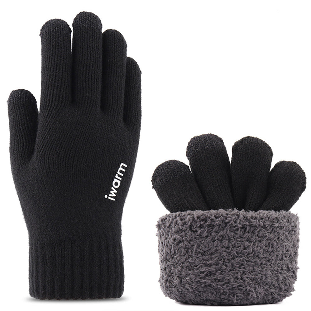 Dotykové zimné rukavice Iwarm ST0005, veľkosť 21 cm, čierne