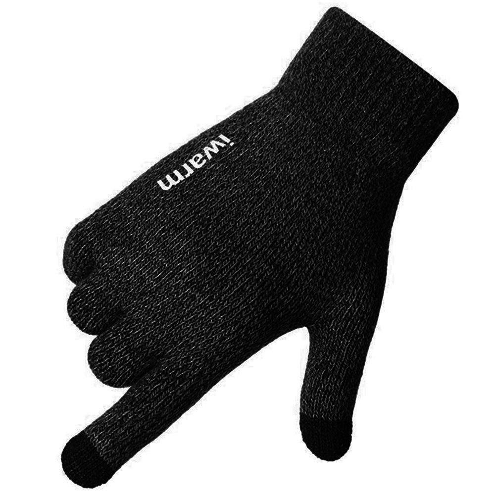 Dotykové zimné rukavice Iwarm ST0005, veľkosť 21 cm, čierne