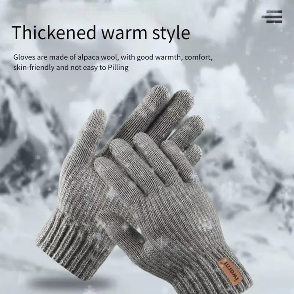 Dotykové zimné rukavice Iwarm ST0016, veľkosť 22 cm, tmavomodré