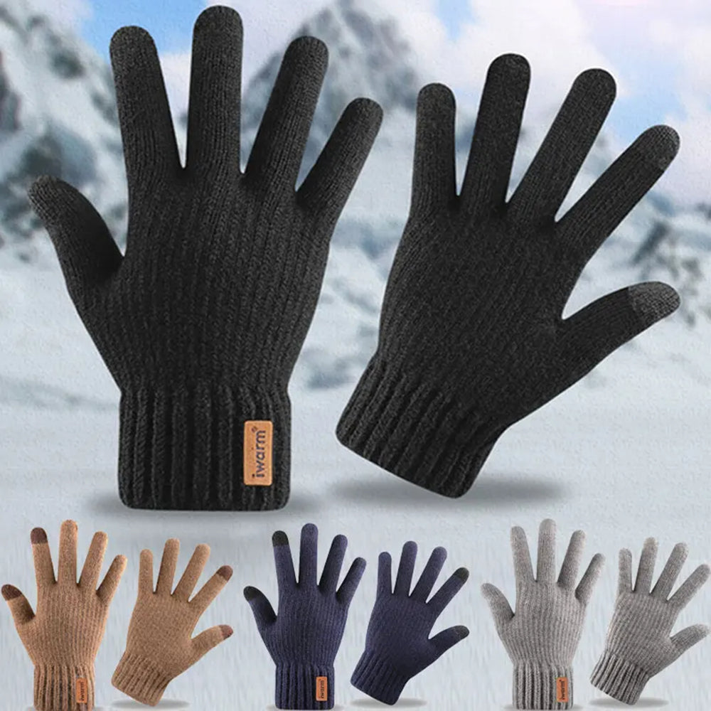 Dotykové zimné rukavice Iwarm ST0016, veľkosť 22 cm, sivé