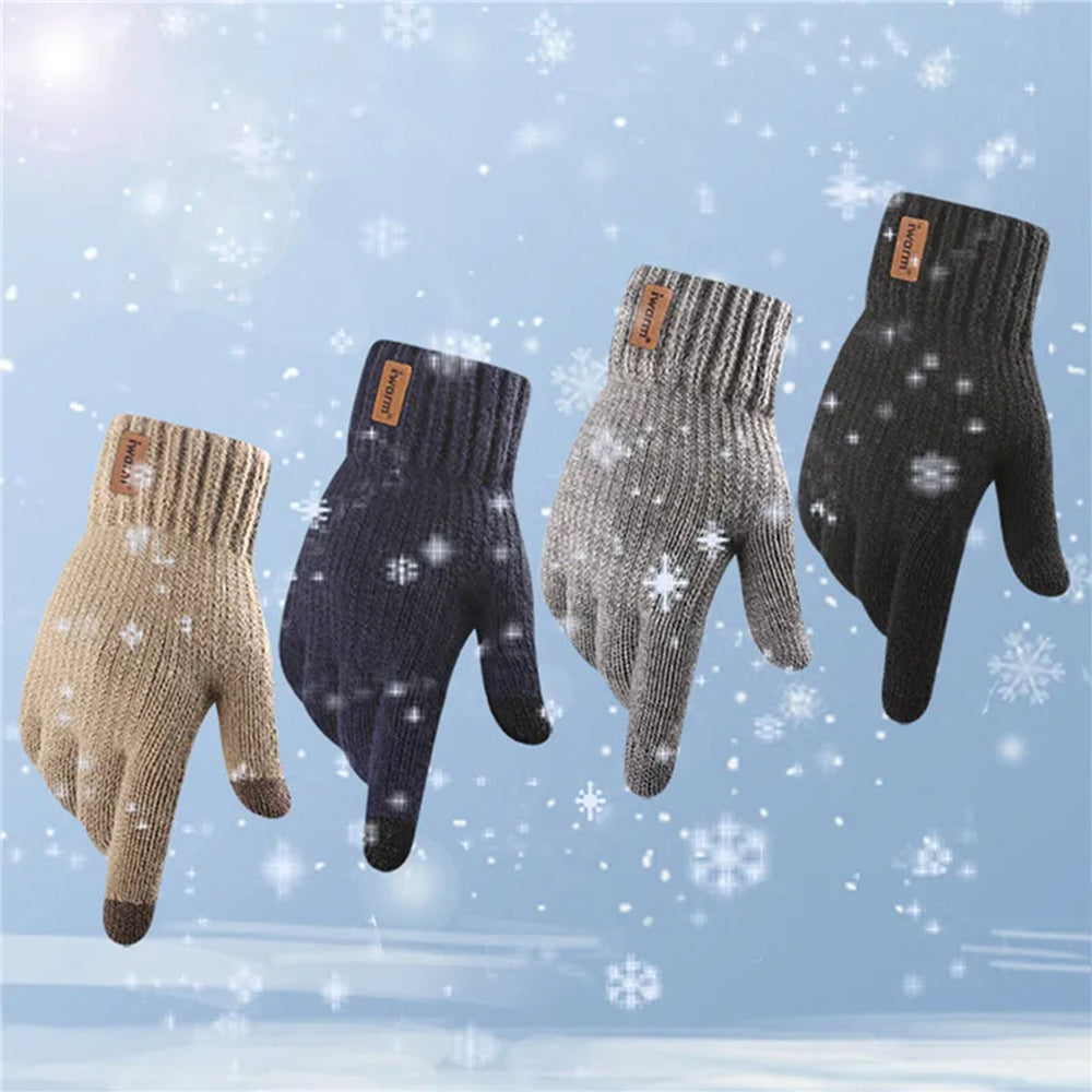 Dotykové zimné rukavice Iwarm ST0016, veľkosť 22 cm, sivé