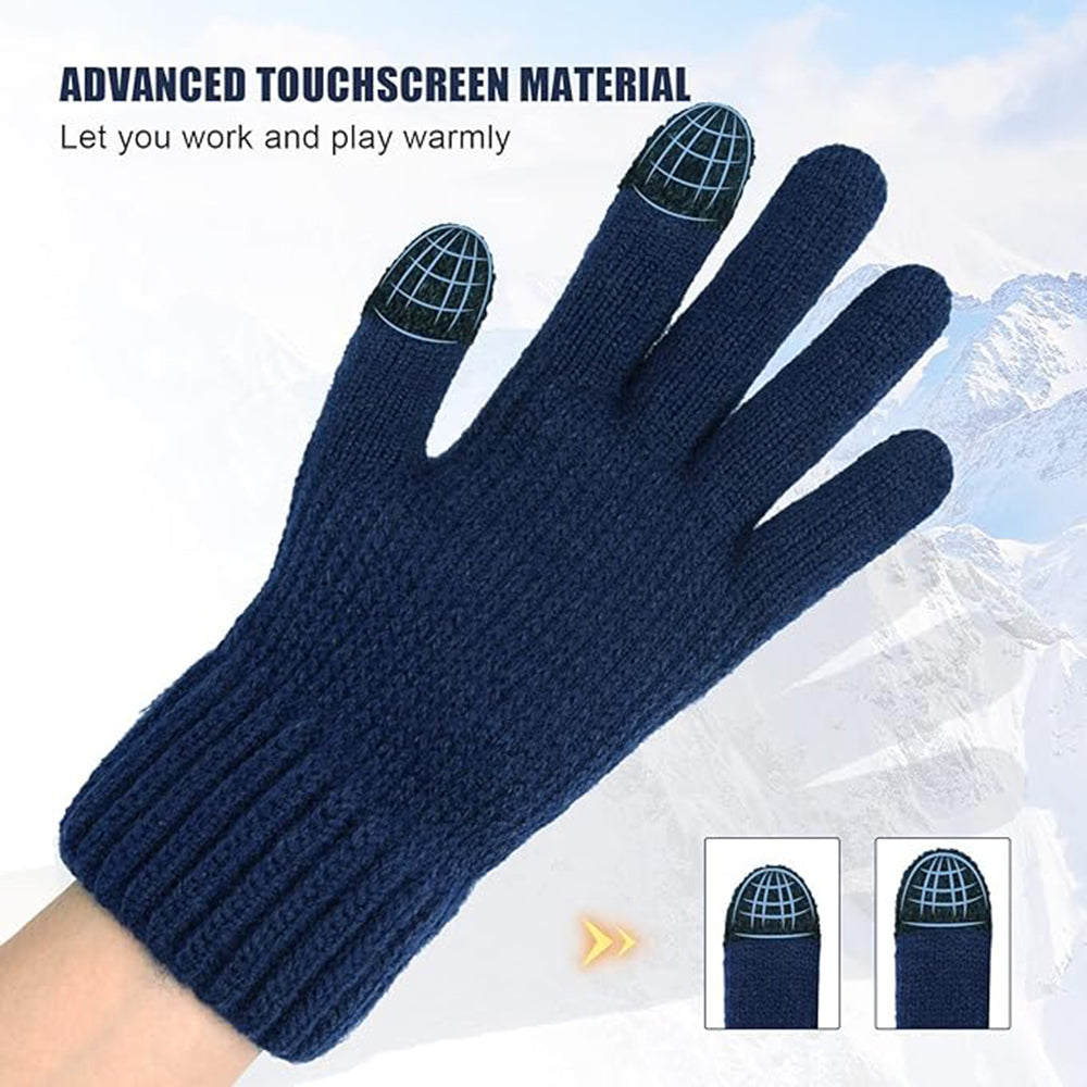 Unisex dotykové zimné rukavice Techsuit ST0012, veľkosť 22 cm, sivé