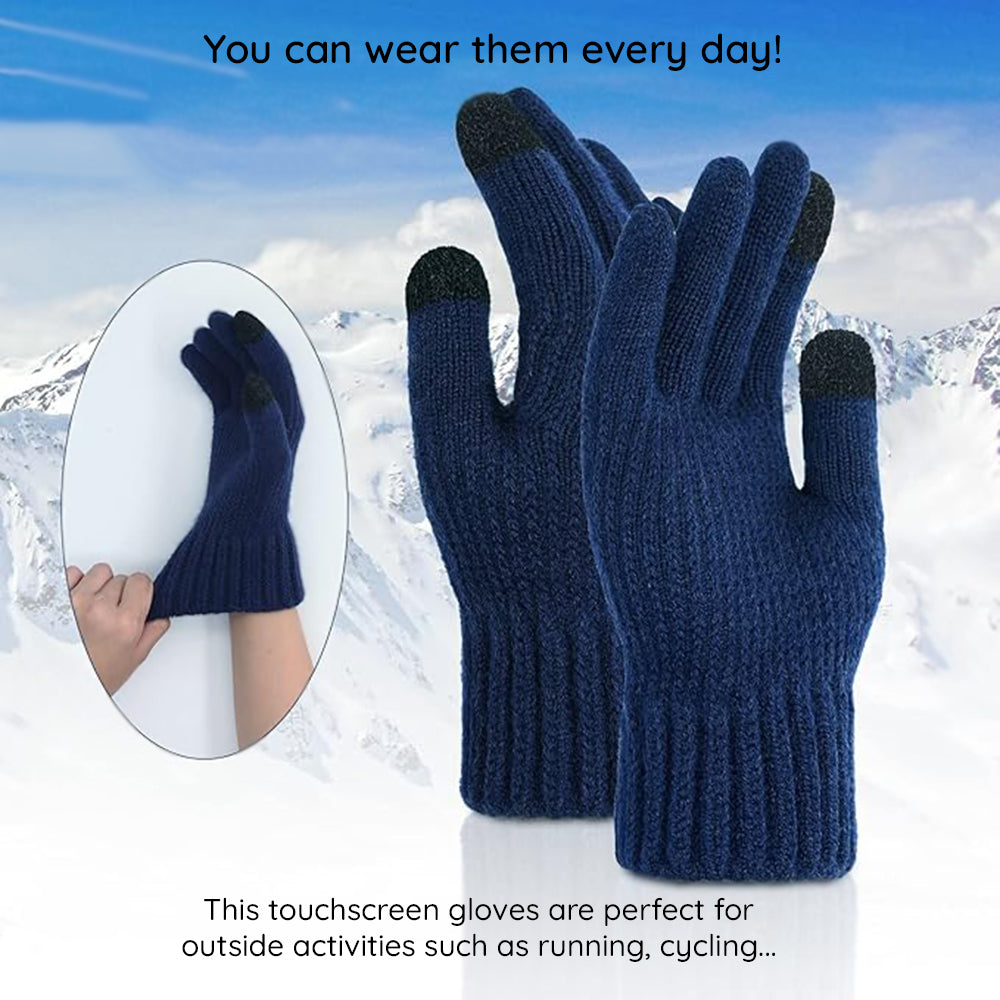 Unisex dotykové zimné rukavice Techsuit ST0012, veľkosť 22 cm, sivé
