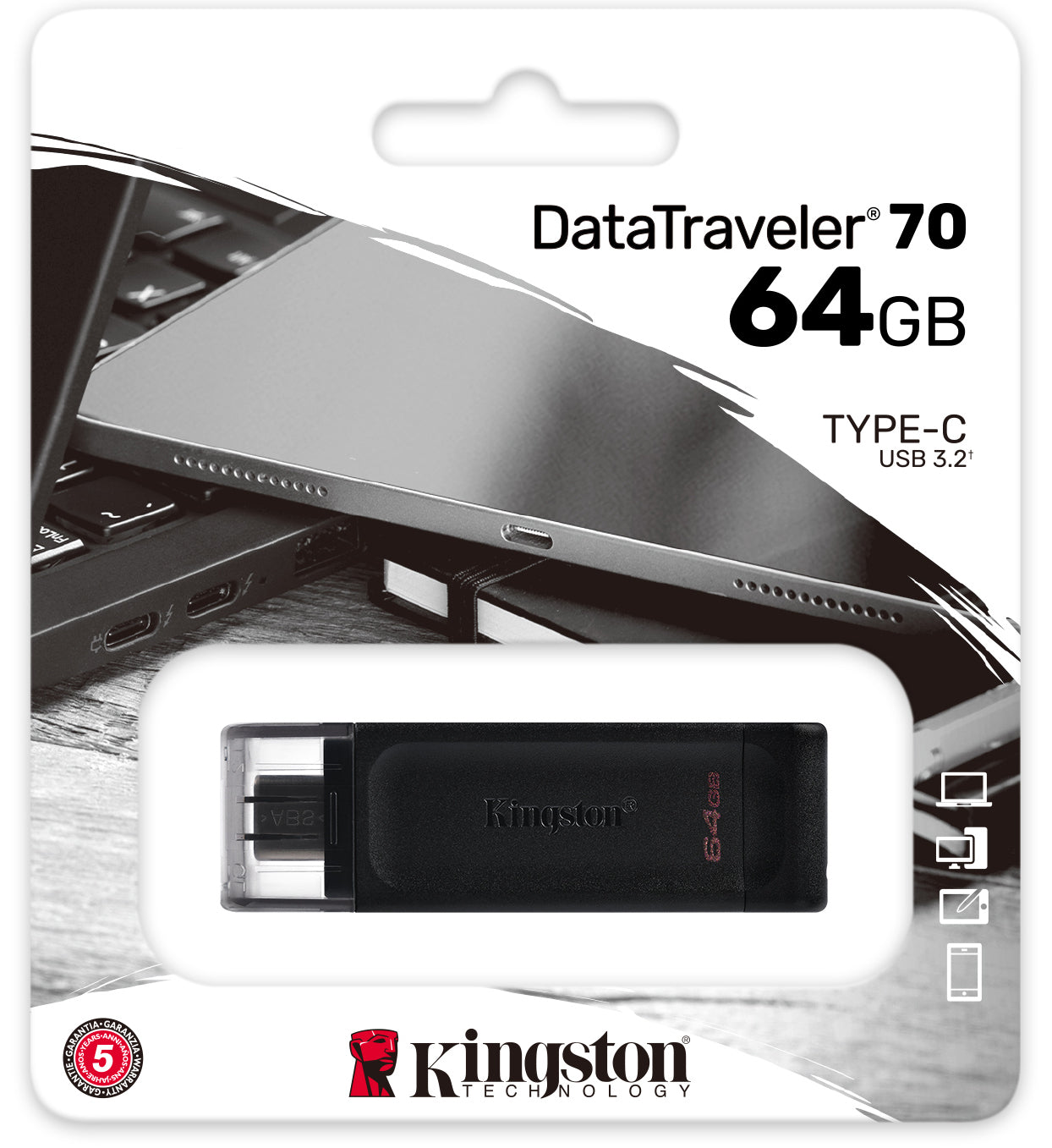 Externá pamäť USB-C Kingston DT70, 64Gb DT70/64GB