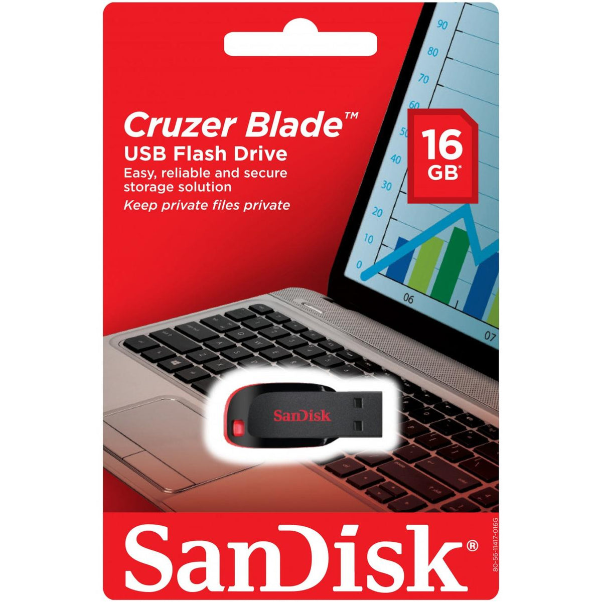 Externá pamäť USB-A SanDisk Cruzer Blade, 16Gb SDCZ50-016G-B35