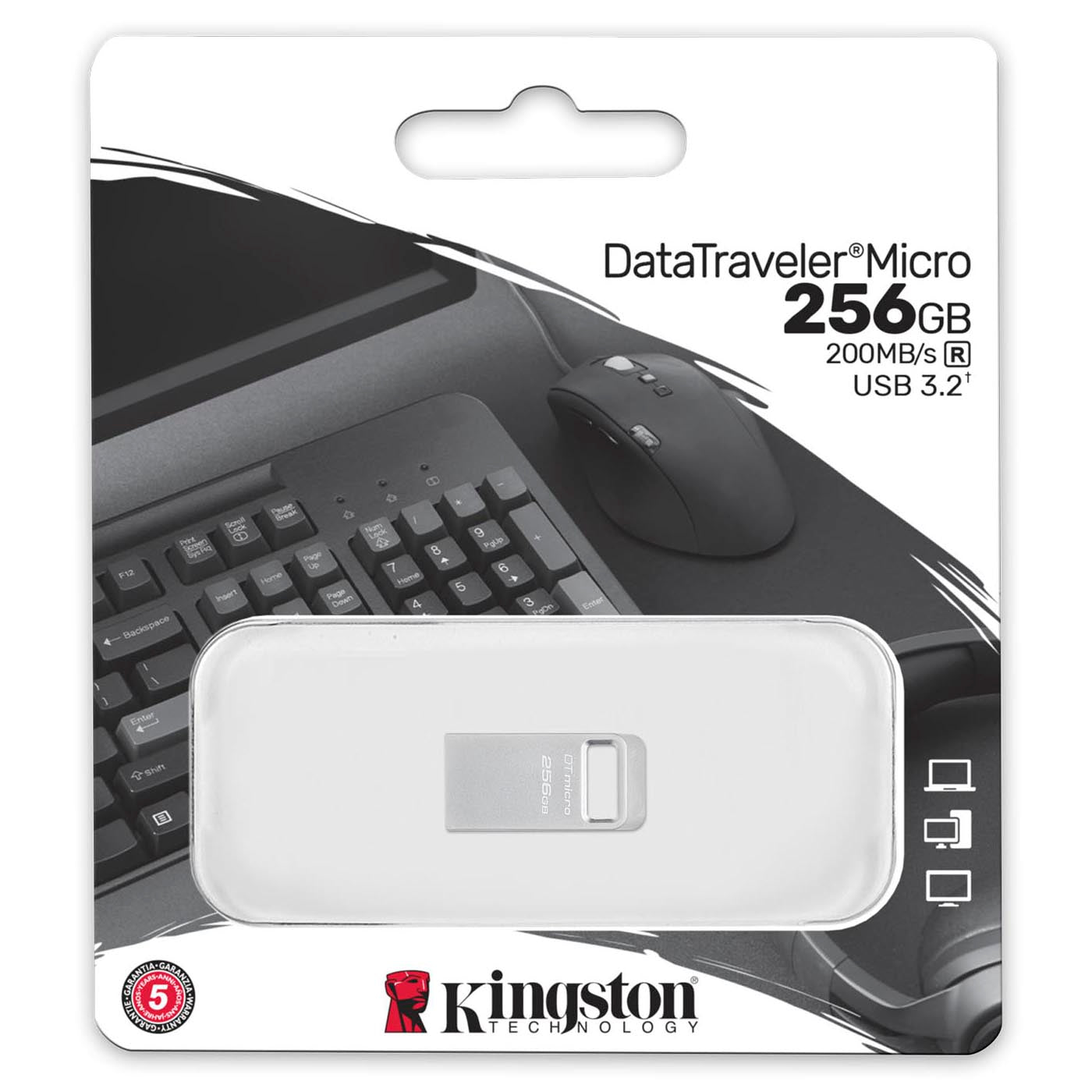 Externá pamäť USB-A 3.2 Kingston Micro G2, 256Gb DTMC3G2/256GB