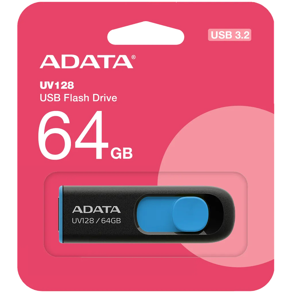 Externá pamäť USB-A 3.2 Adata UV128, 64Gb AUV128-64G-RBE