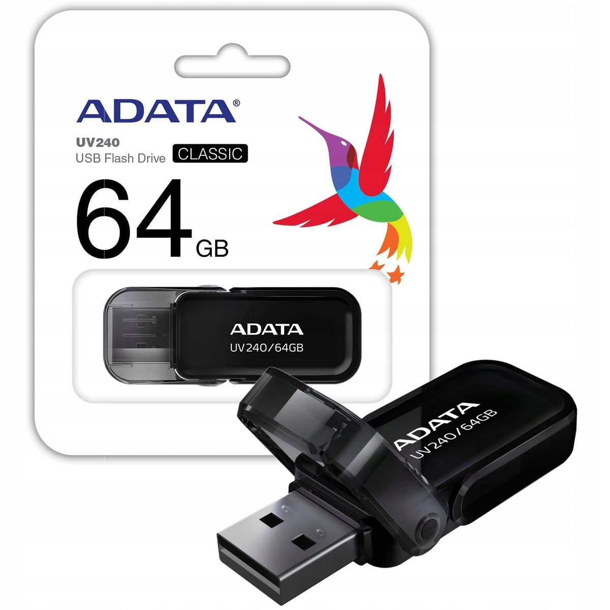 Externá pamäť USB-A Adata UV240, 64Gb AUV240-64G-RBK